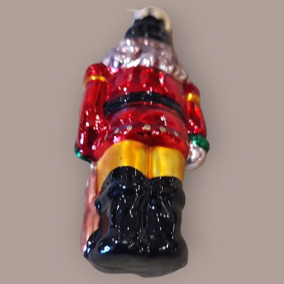 3" Red Nutcracker Soldier Ornament Hand Blown Glass Thomas Pacconi Classics 2002 - Picture 4 of 4